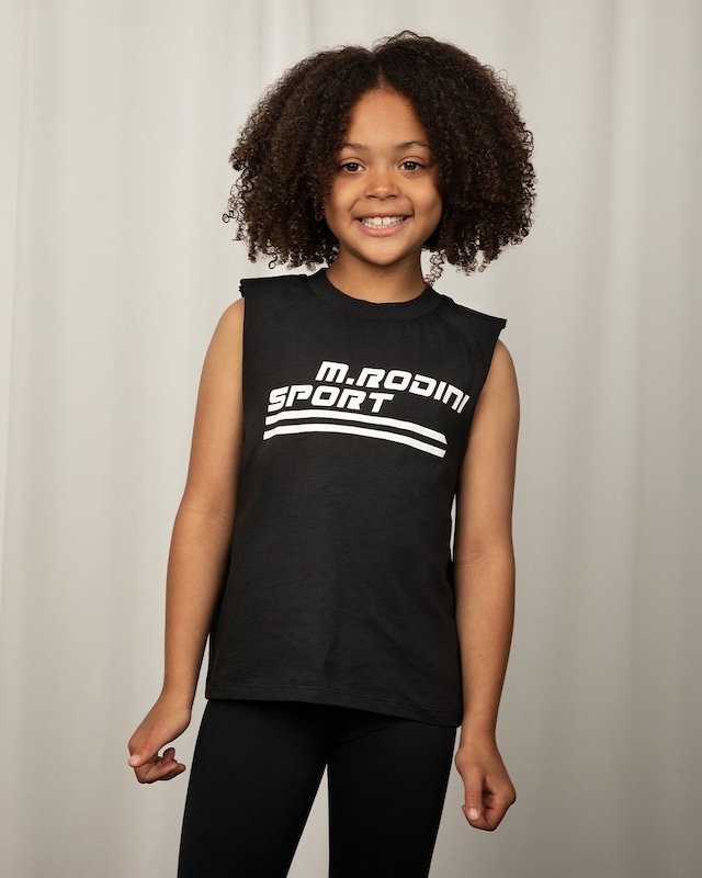 【24SS】minirodini(ミニロディーニ)M.RODINI SPORTS SP TANK black タンクトップ　ロゴ