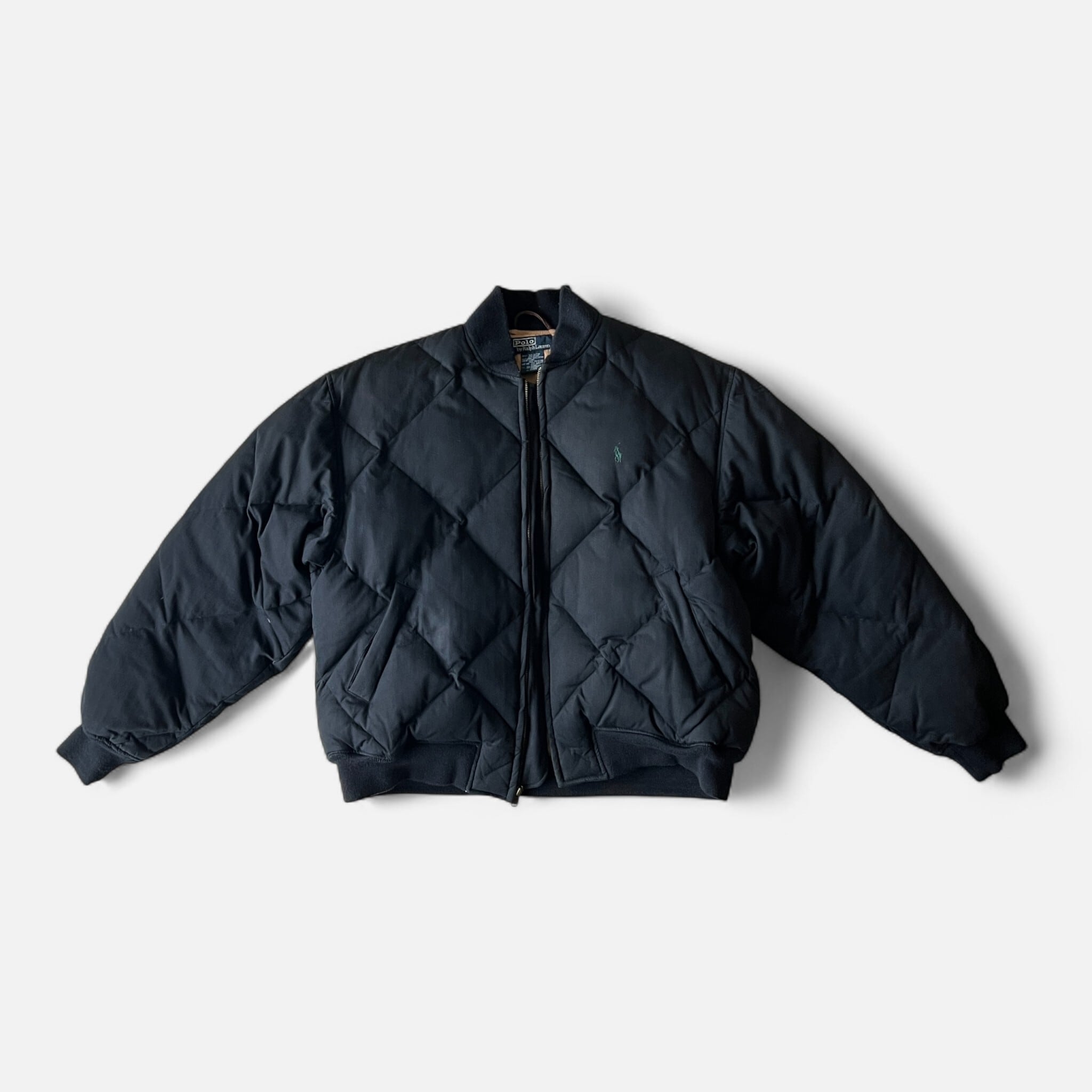 90s POLO by Ralph Lauren Lamb Leather Blouson Black L | assemble store