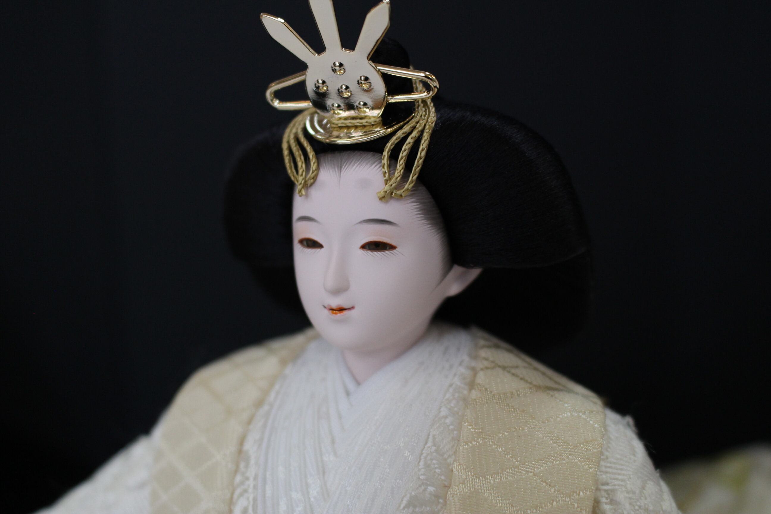 雛人形 Univers/宇宙 田村芙紗彦 純白・絹の桐竹鳳凰・限定一点物着物
