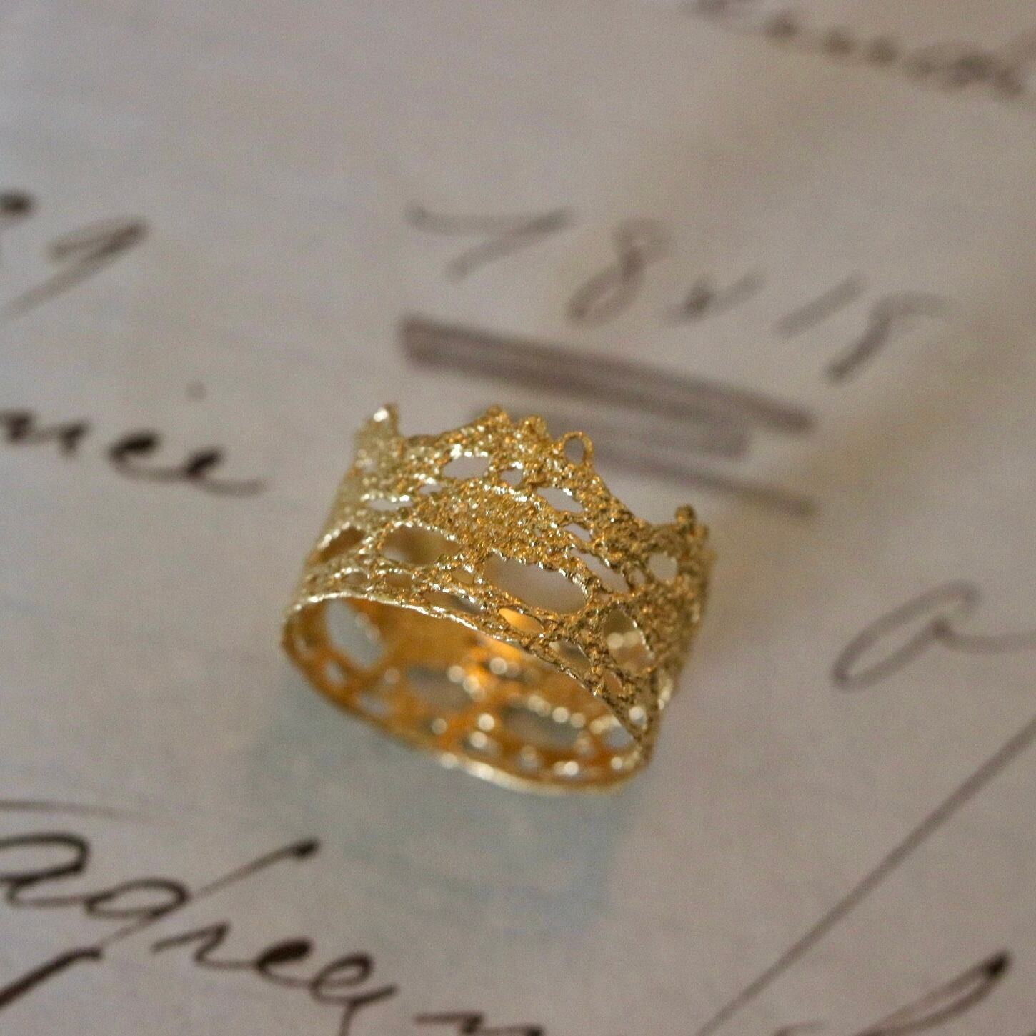 ✴︎一点物✴︎ -フランソワ- アンティークレースのゴールドリング