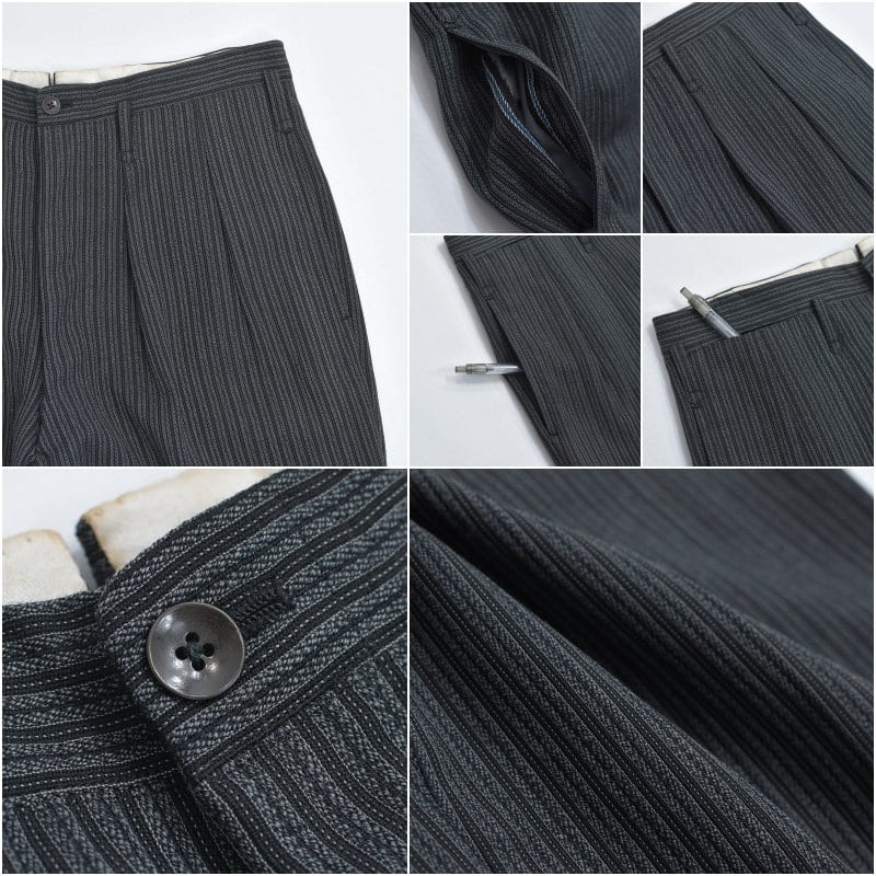 50～60s Vintage ジャガード ストライプ デザイン ワイド シルエット 2