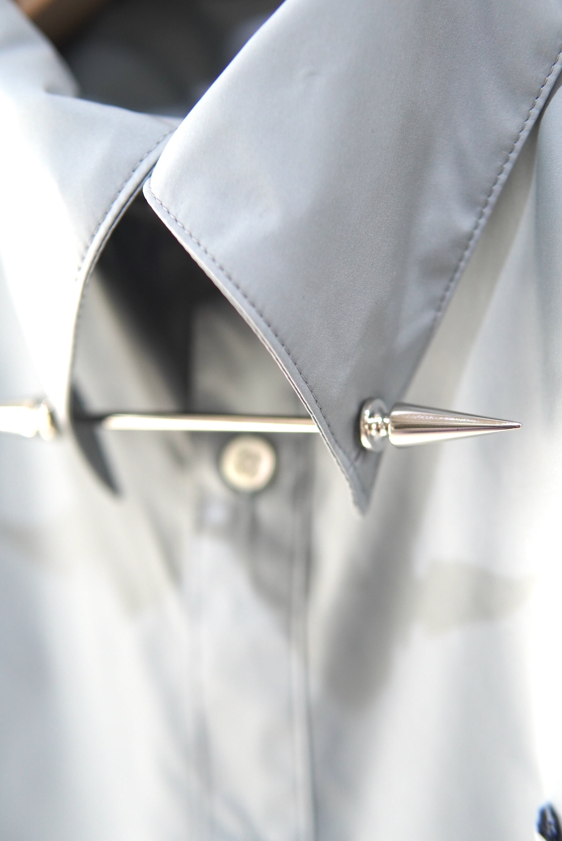 cobble du / collar pierce shirts / GRAY | POETRY