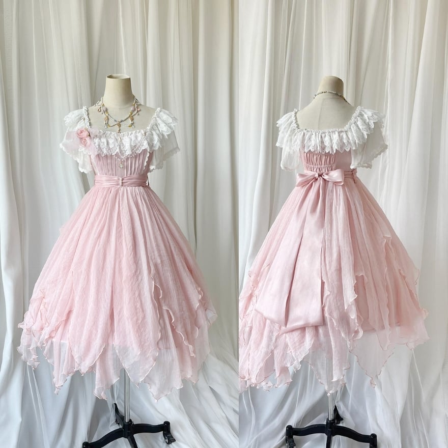 SEASONZ スイートロリータ ドレス アシンメトリー 薔薇 ガーリー 甘め