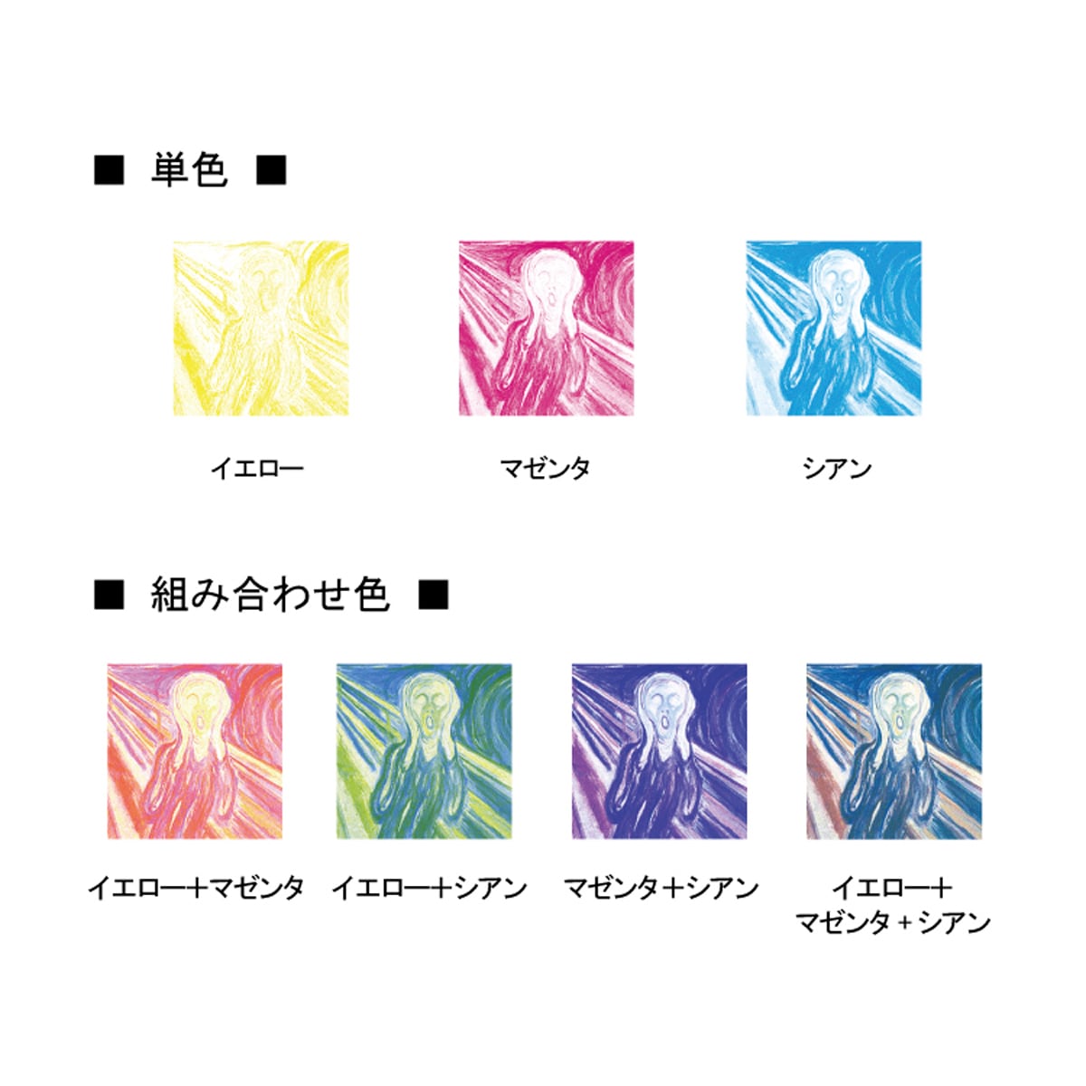 カラースタンプCARASTA ムンク/叫び CR-002 | 浸透印スタンプ