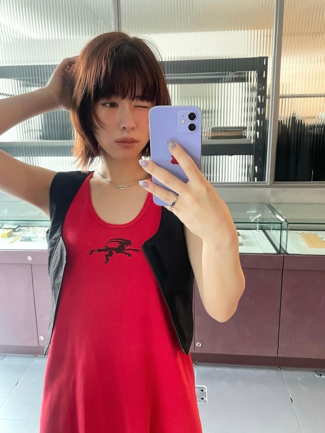 【25SS】PROTOtypes プロトタイプス / WAFFLE CROSS TANK GOAT / タンクトップ - 6