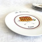 ケーキ皿　デザートプレート　Les Gourmandises　おやつシリーズ　いちご　Veritable Porcelain 12twec20-2
