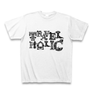 Tシャツ　Travelholic：ホワイト