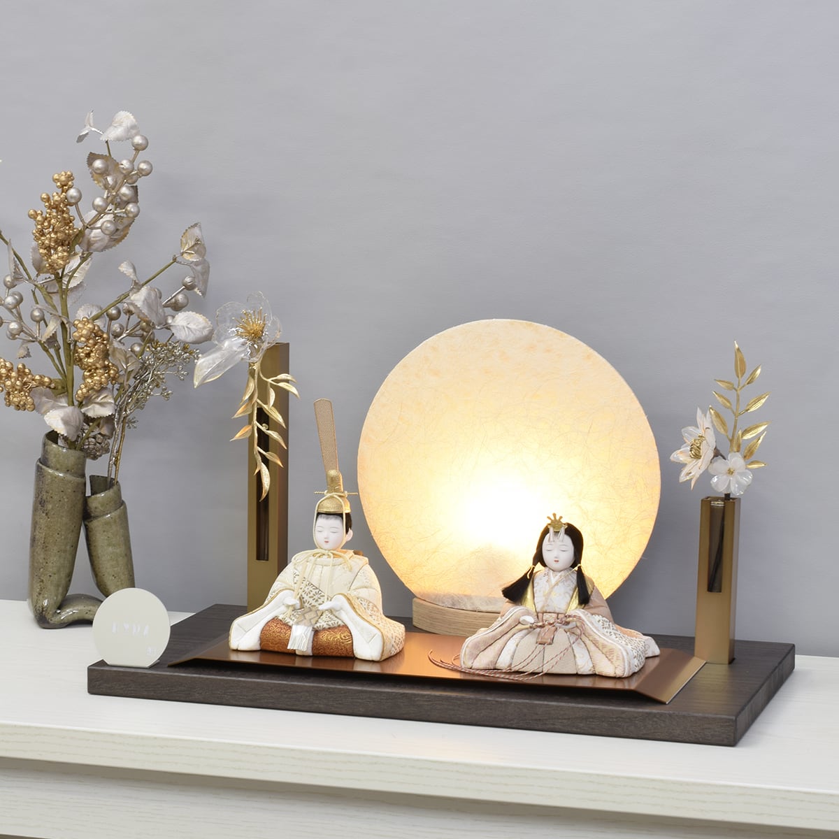 雛人形 木目込人形 親王飾り【flaxen】フラックス|モダン|おしゃれ|かわいい|コンパクト|今どき|一秀|木目込み