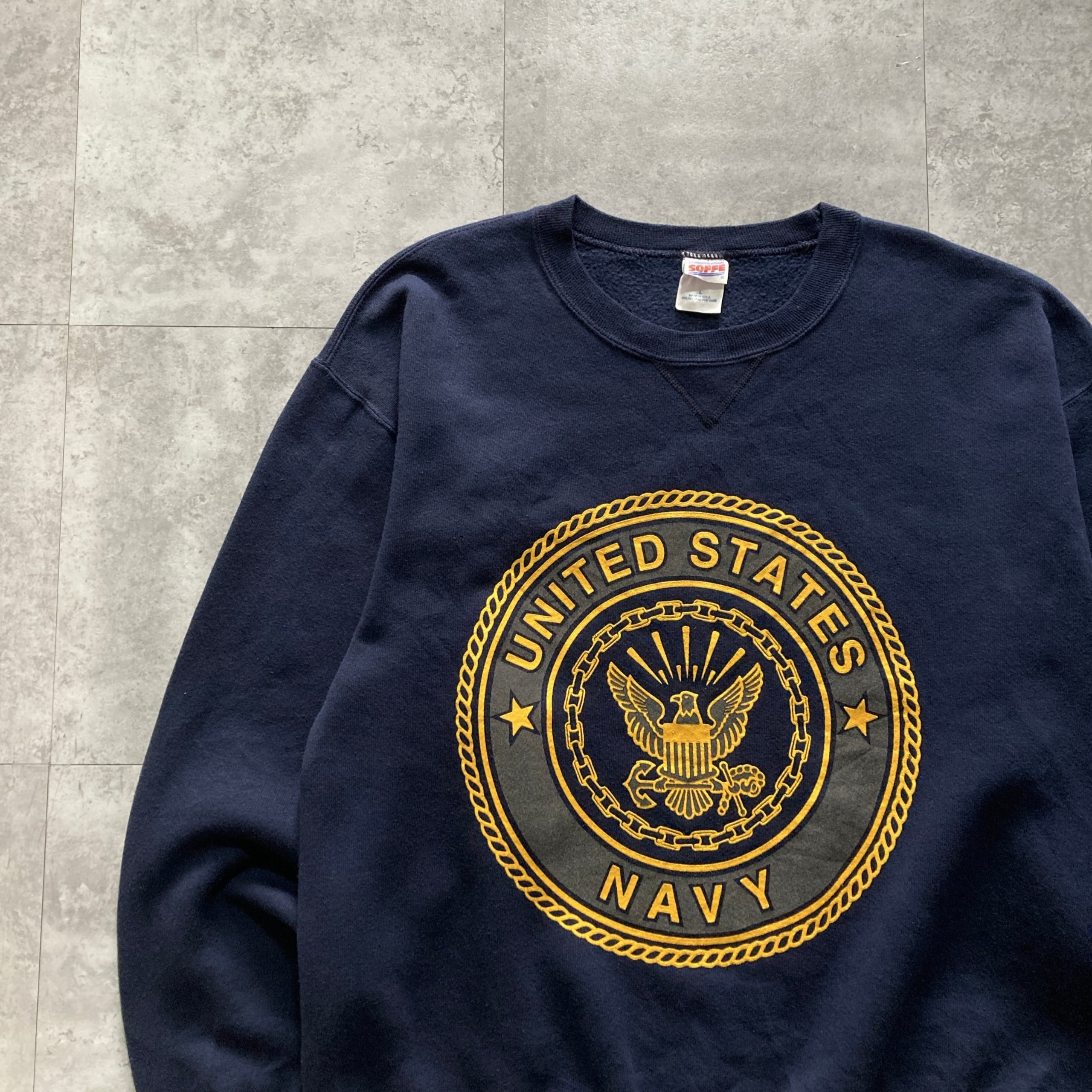 USA製】90s SOFFE ソフィー 表記L アメリカ製 UNITED STATES NAVY US