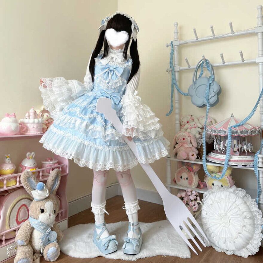 サブカル 服 地雷系 通販 フルセット 5点セット ベビードール 量産型 原宿スタイル ロマンティック lolita