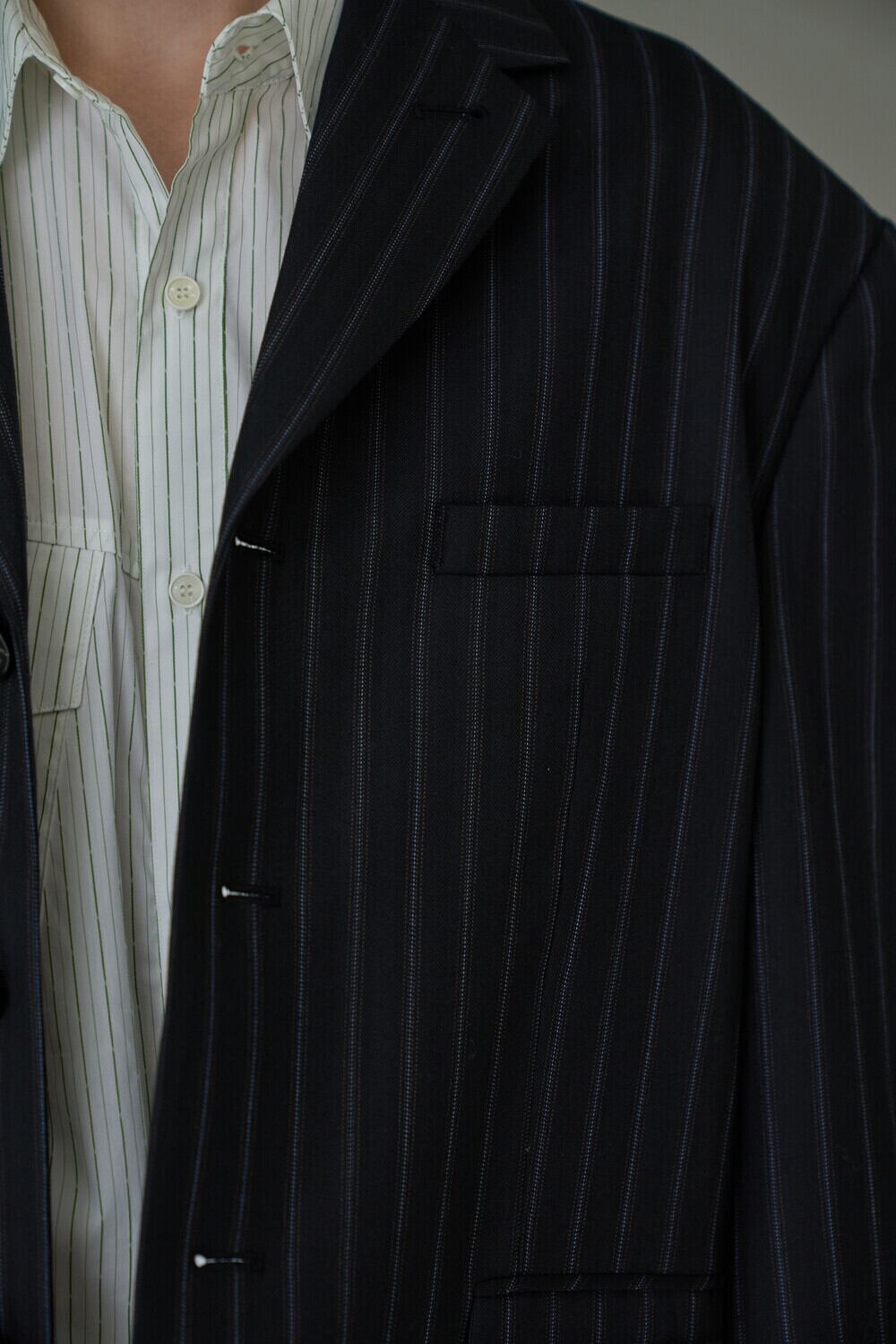 ENHYPENソンフン着用【ヨリスポーツ】5ストライプ スウェット 黒 ☆ENHYPEN ソンフン 着用!!【WAVINESS】Ludwig Stitch Blazer