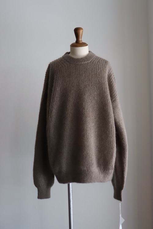 INNAT " KID MOHAIR SWEATER(Gray beige)"