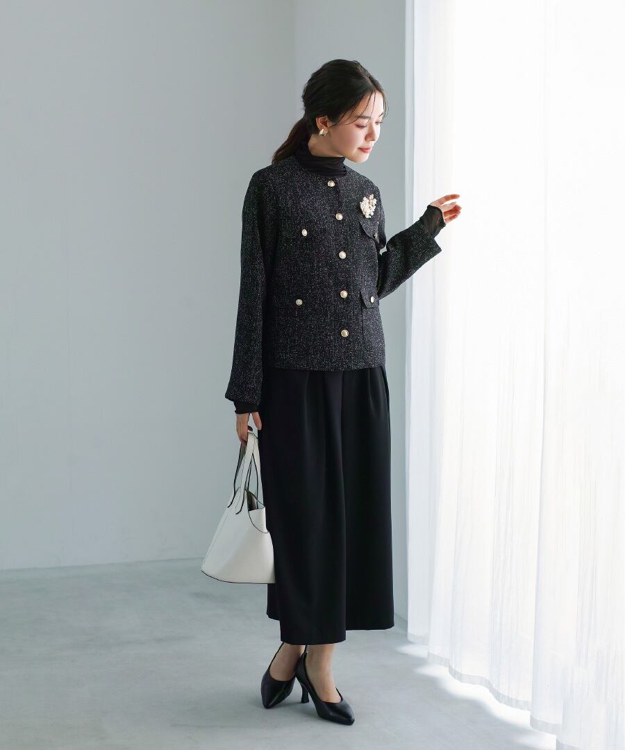 SALE 30％OFF】【 きちんと華やぐ 】 ミックスカラーツイード・ノー