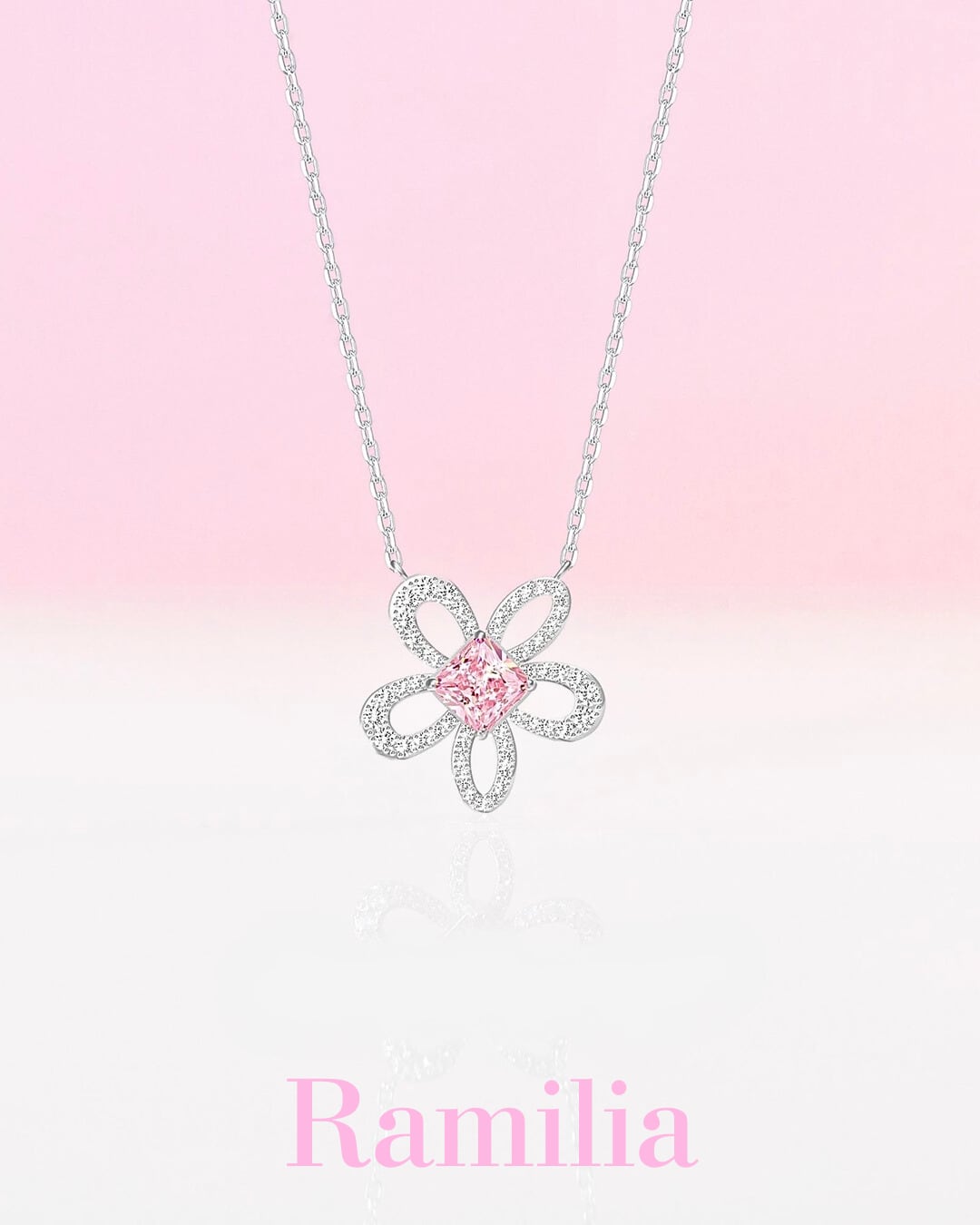 ピンクスウィートフラワーネックレス R2507018