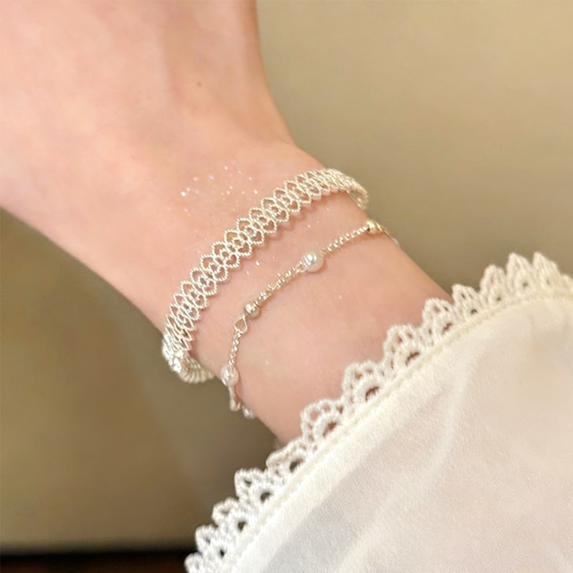 ZJバレエ透かしレースブレスレット 2点セット