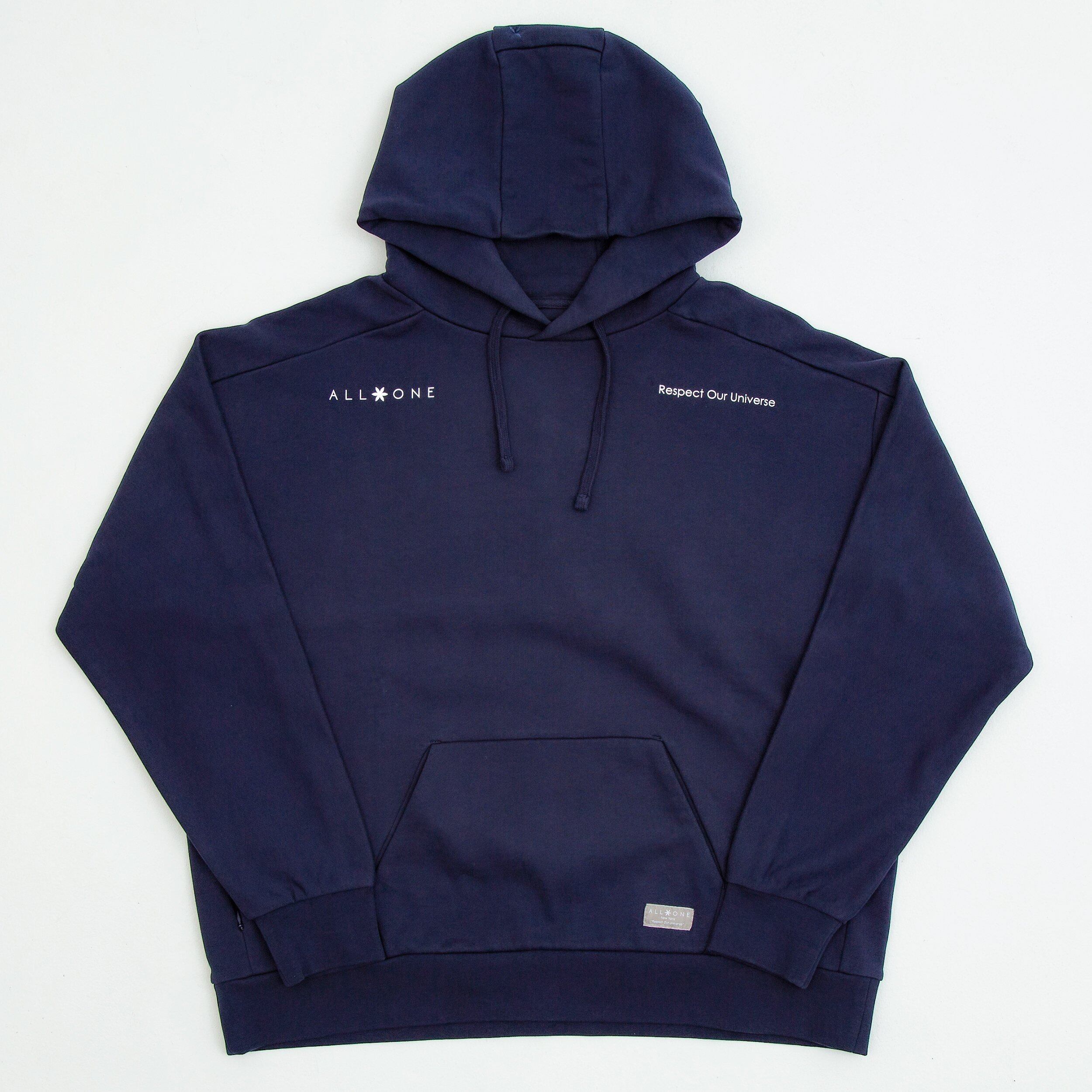 【ALL ONE】TWO ICON WIDE HOODIE（Navy）