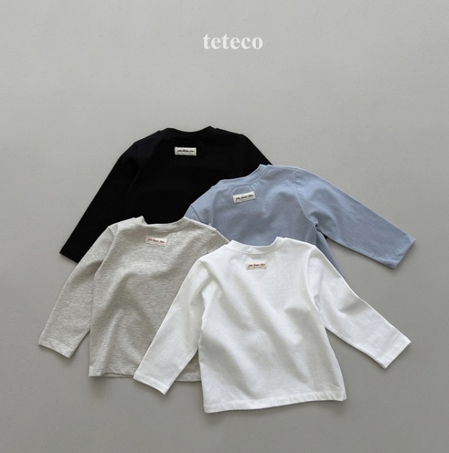 【取寄】teteco ラベルシングルTシャツ｜秋服｜韓国子供服｜ 26/AT