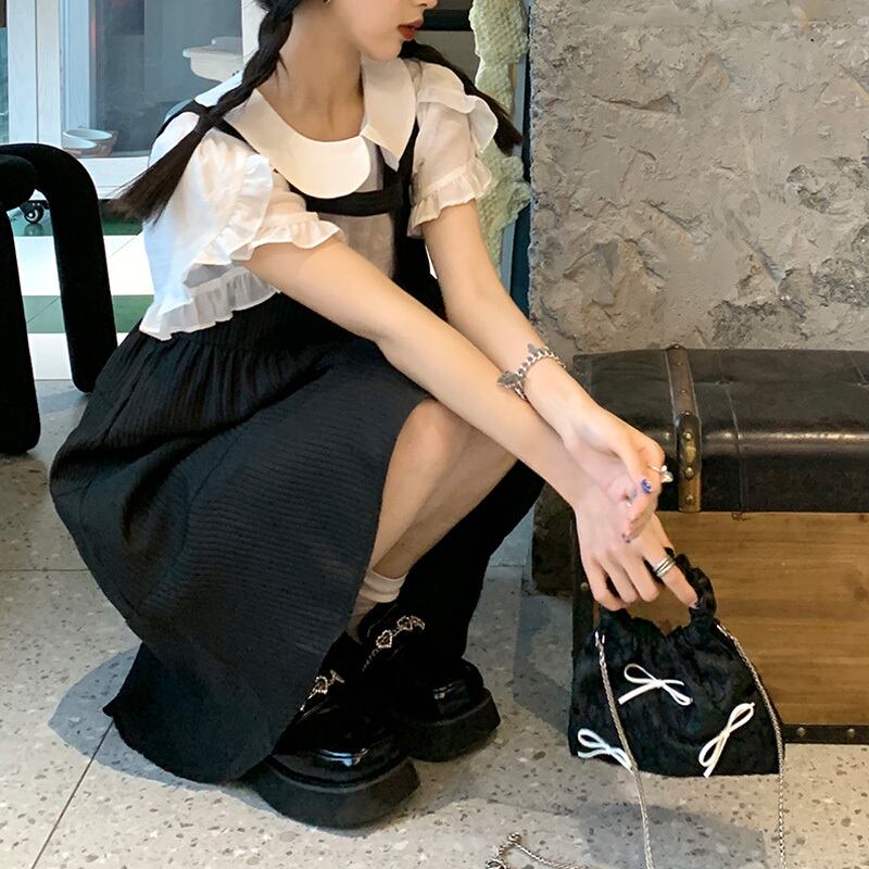 ブラウス カラーシャツ サマー 大人ガーリー スウィート キュート カジュアル 夏物 萌量不足50771515525