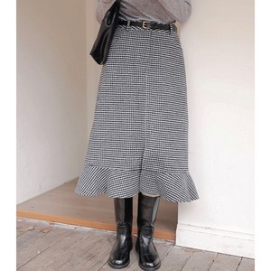 Frill Hem Check Skirt 501509