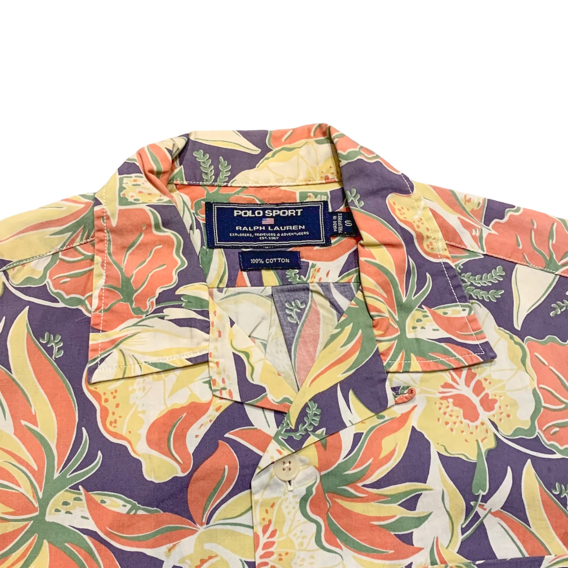 90's POLO SPORT Ralph Lauren Cotton Hawaiian Shirt / ポロスポーツ