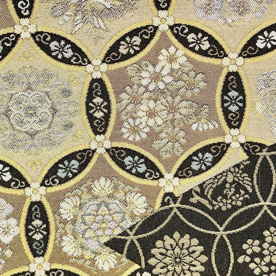 袋帯 美しい花七宝繋ぎ 鳳凰 金糸 O-3798 | Pay ID 