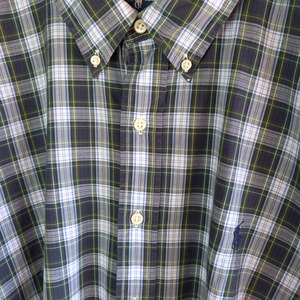 ラルフローレン　チェック　BDシャツ　長袖　オーバーサイズ　刺繍ロゴ　XXL