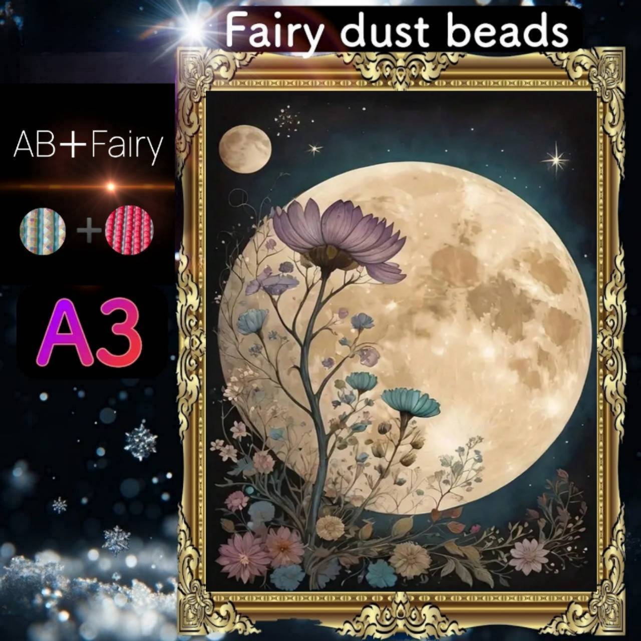 AB(オーロラ)+fairy各3色入り!四角ビーズ AB+fairy512ダイヤモンドアート
