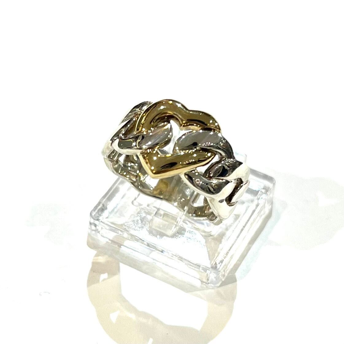 YVES SAINT LAURENT】【13.5号】2460 YSLサンローラン チェーンハート