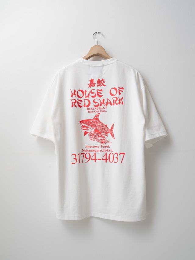 yoshiokubo　S/S TEE "SHARK"　WHITE　YKS24108