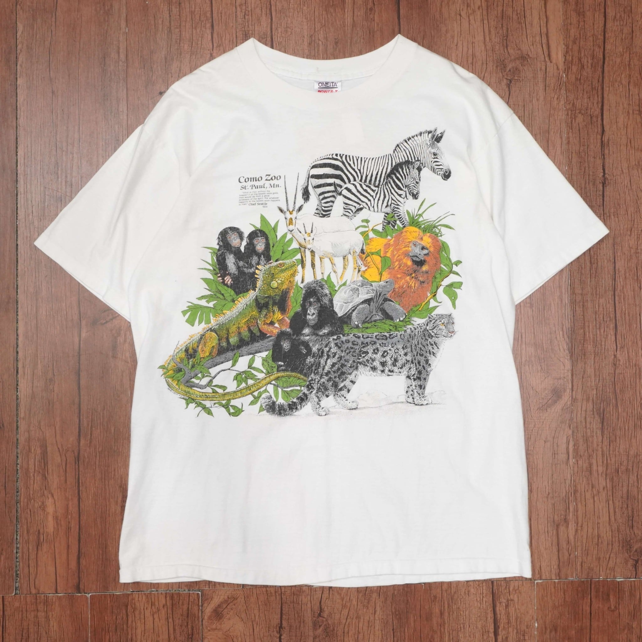 80s ONEITA animal Tシャツ XL/USA製 アニマルTシャツ | 古着屋youth