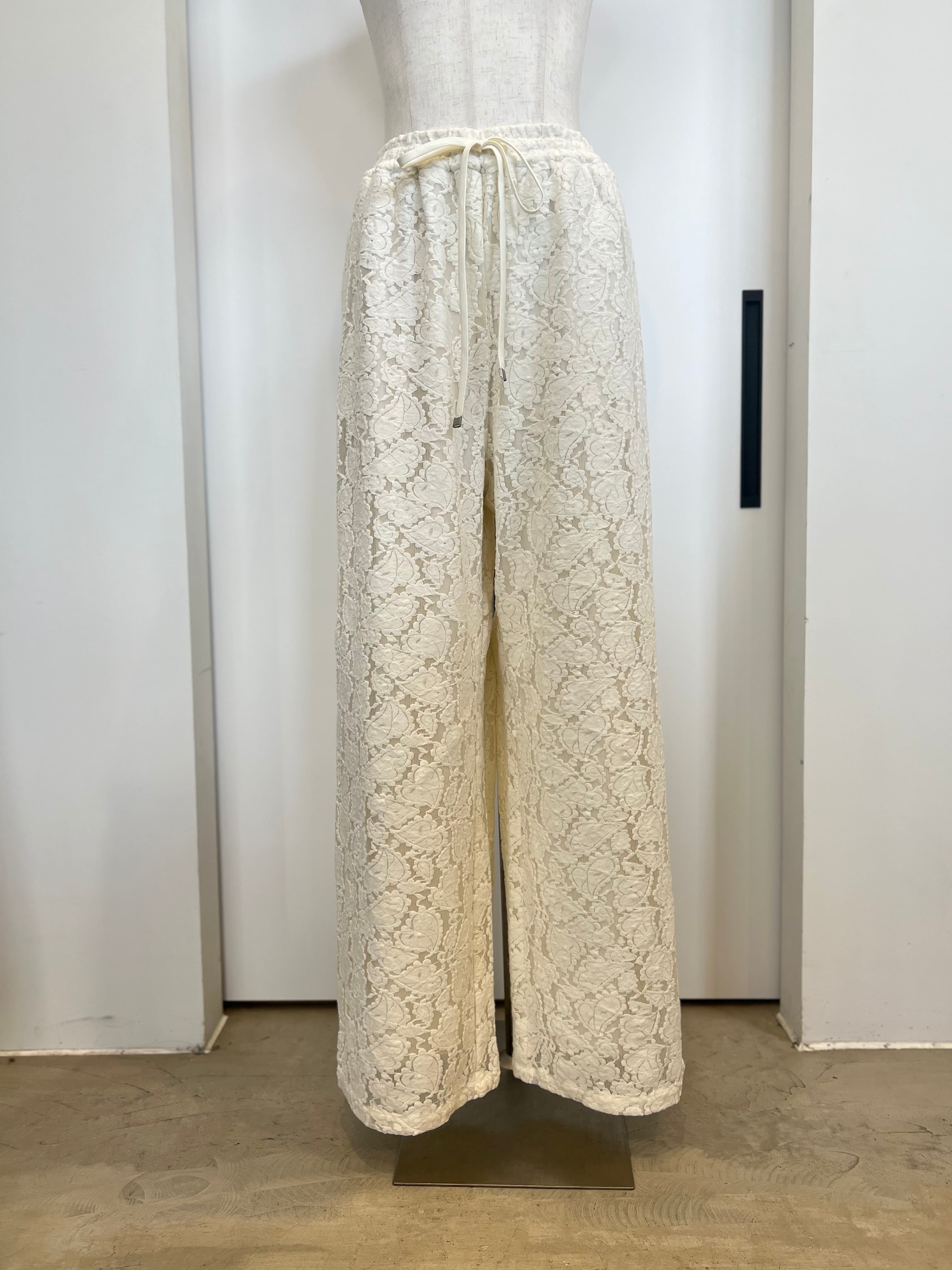 【SELECT】セットアップ可レースイージーワイドパンツ 21-0179