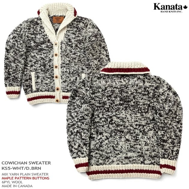 KISITAU カウチンベスト アイボリー×ブラウン　カナダ製 レア 神鳥 美品 KISITAU カウチンベスト アイボリー×ブラウン カナダ製 レア