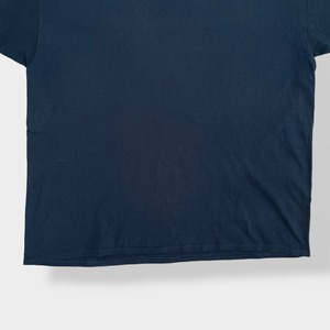 【PORT&COMPANY】3XL Tシャツ ビッグシルエット ビッグサイズ 企業系 バックプリント ロゴ 車 半袖 黒 US古着