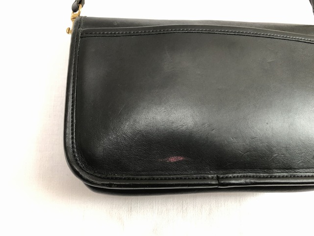AMERICA 1990’s OLD COACH “Black Leather” ２WAY bag