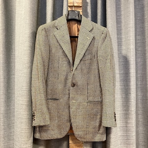 Cesare Attolini CAMEL GLEN CHECK JACKET《44》