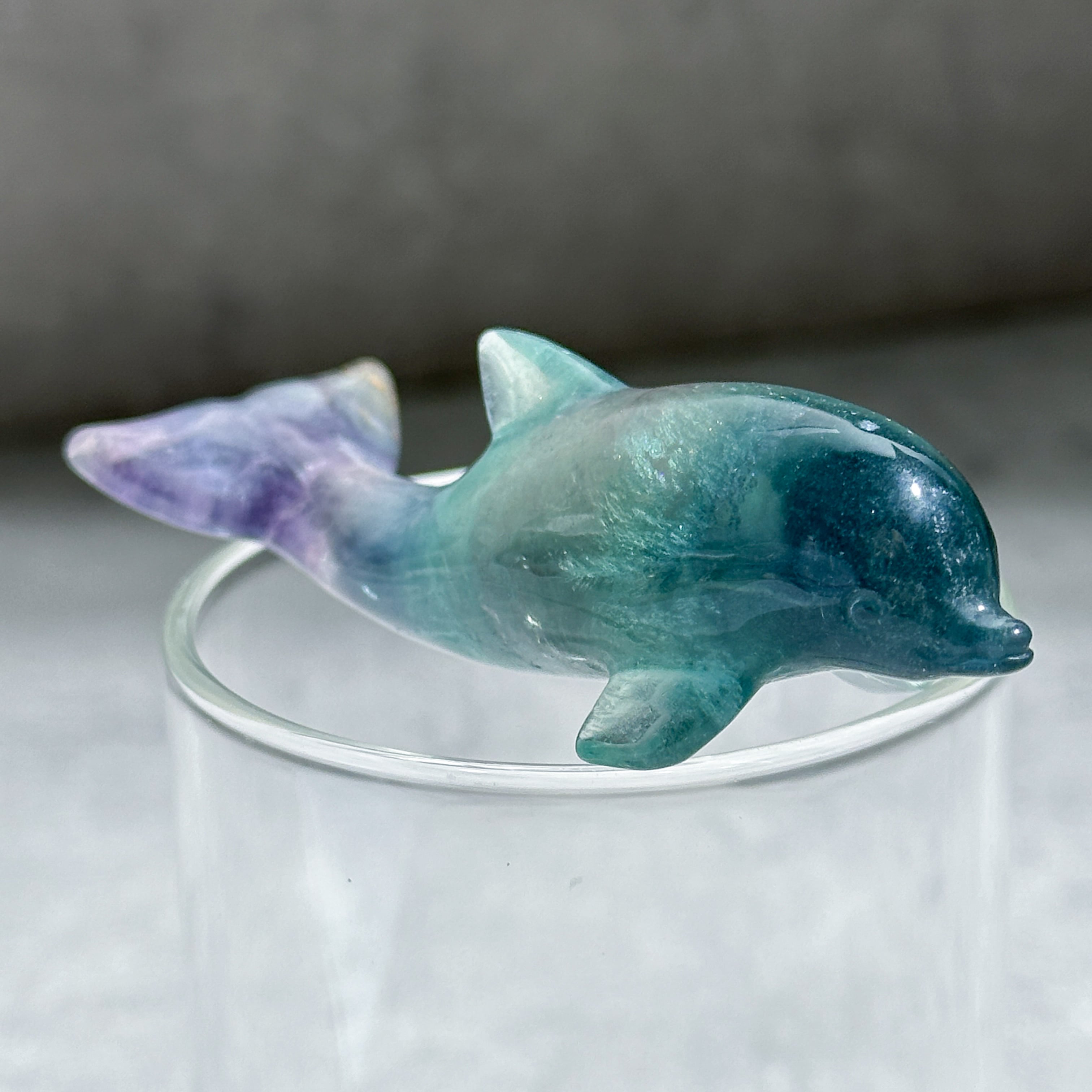 レインボーフローライト イルカ22◇Fluorite◇天然石・パワーストーン