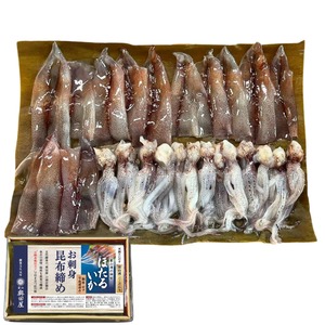 ほたるいか昆布締め〖冷蔵品〗【R7年4月22日～27日:お届け期間㊅＜候補日A＞】［内臓処理済み：胴体・ゲソ］