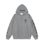 Gothic Cross Zip Hoodie  S0019