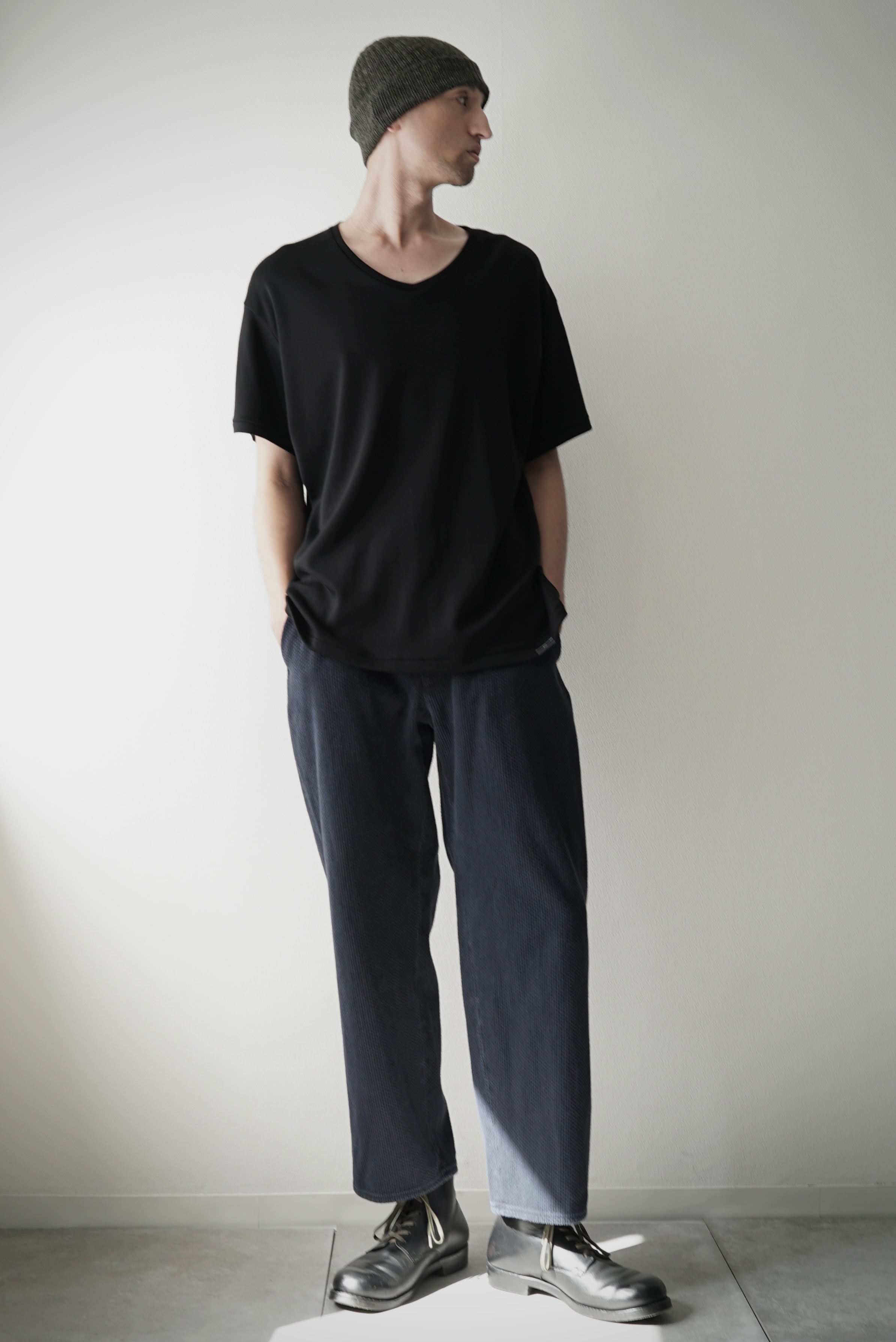 Sashiko / Side Seamless Slacks (墨+INDIGO) | C O L I N A