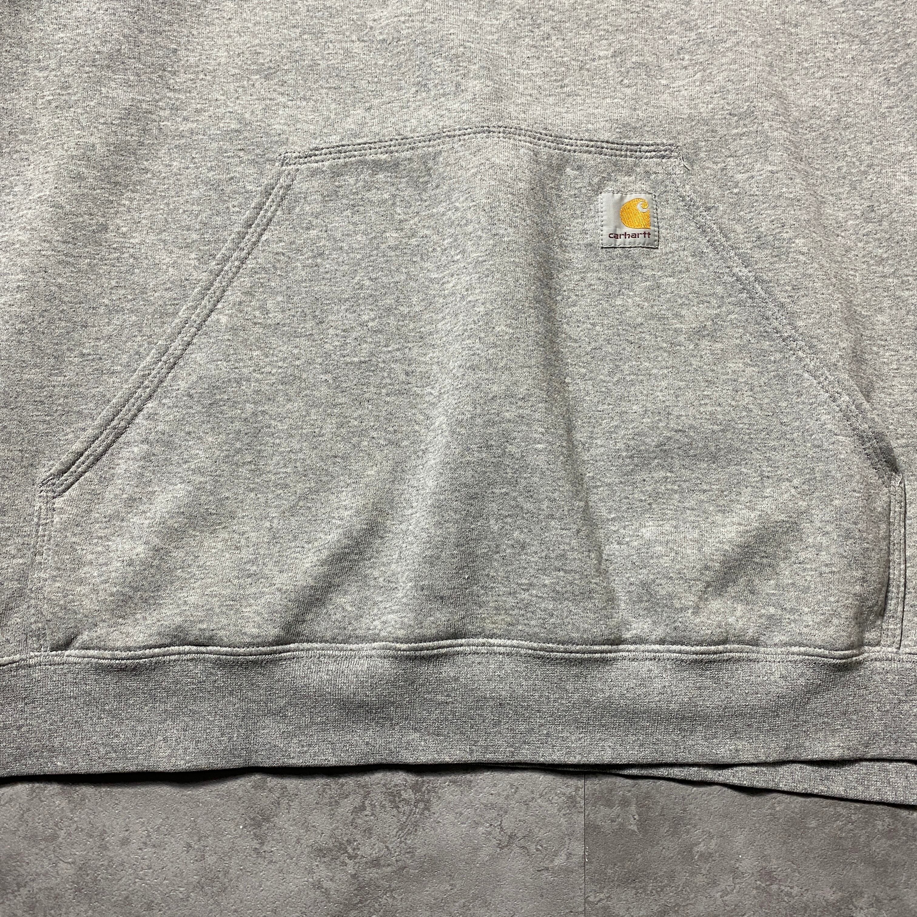 Size.2XLT】carhartt カーハート 刺繍企業ロゴ ロング丈 グレー
