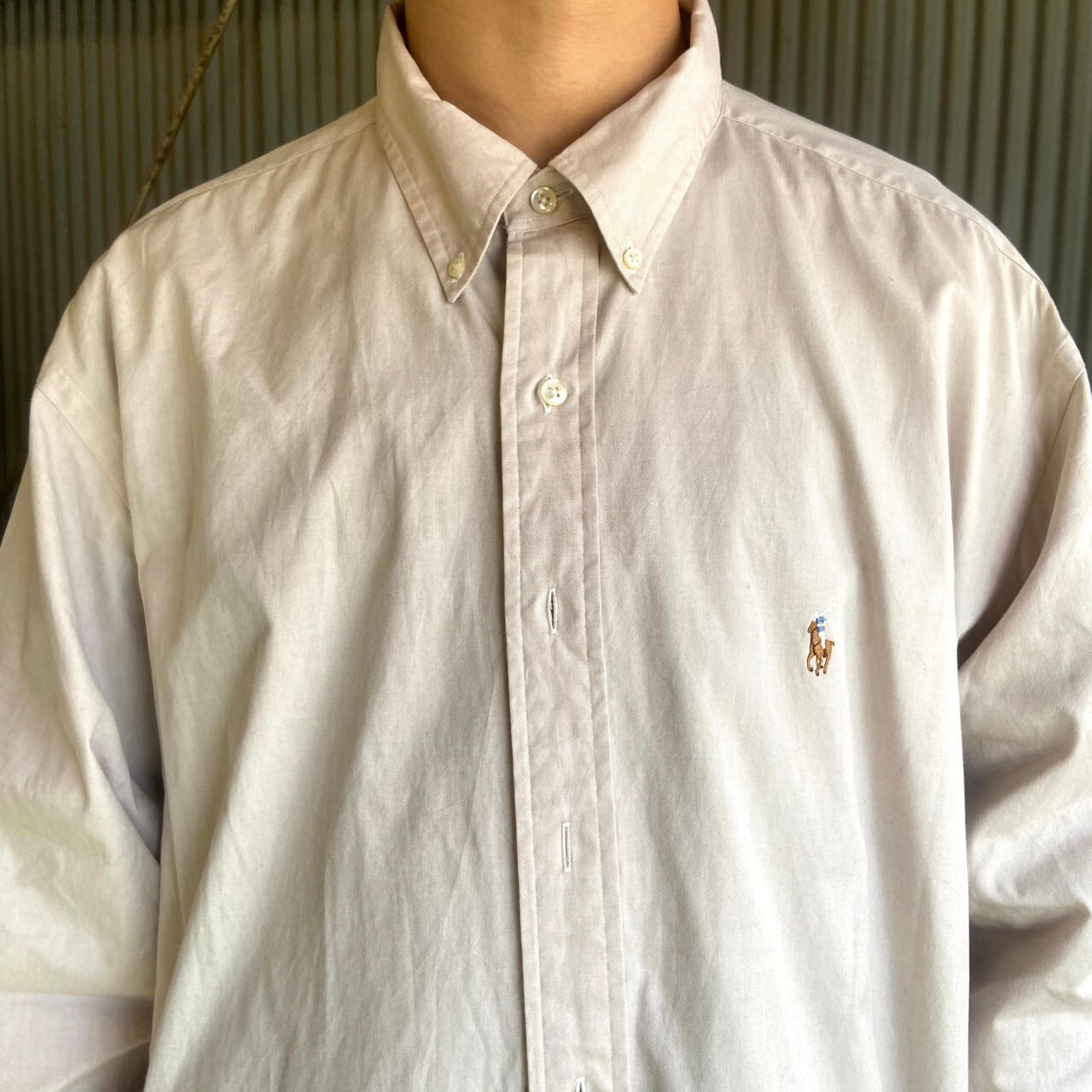 新品タグ付き✨ポロラルフローレン シャツ 長袖 ベージュ系 QRタグ 近年 XL 中古・古着通販】POLO RALPH LAUREN (ポロ・ラルフローレン) ロング