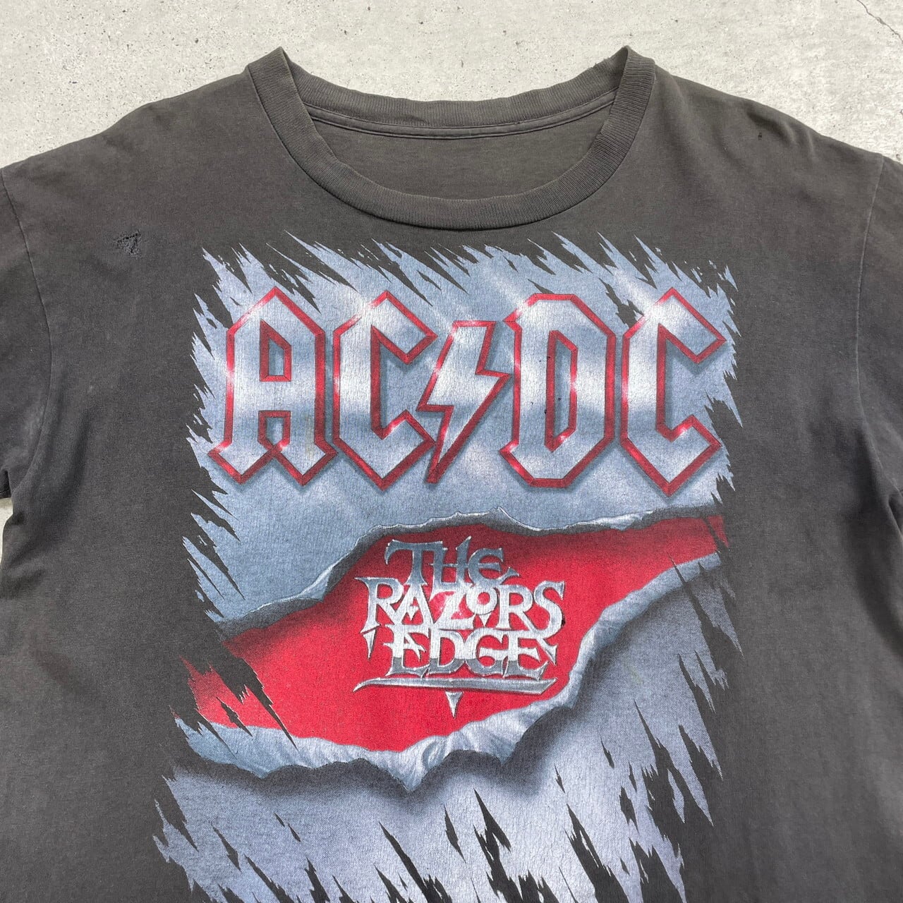 90年代 AC/DC バンドTシャツ バンT The Razors Edge メンズM-L相当 