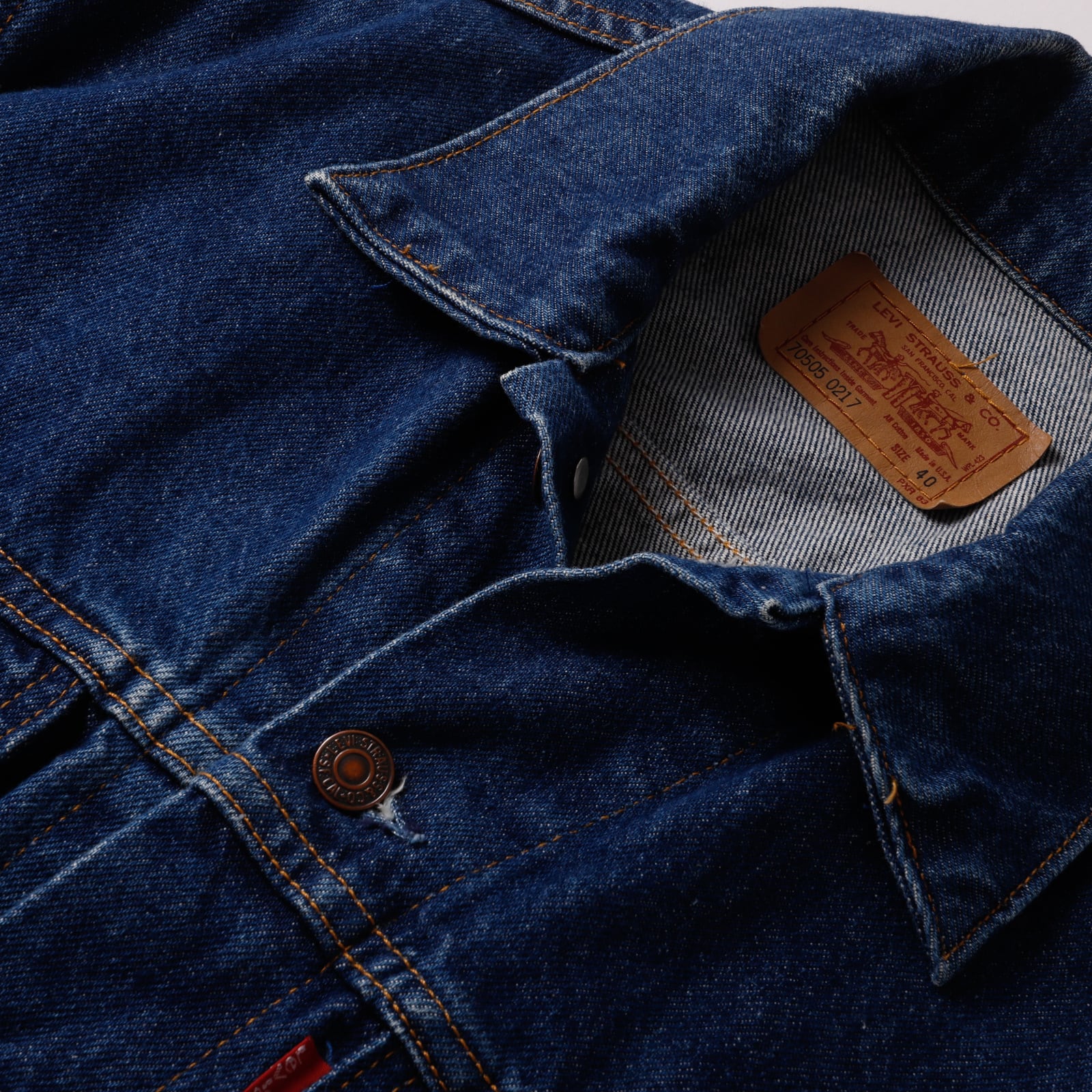 濃紺】90s Levis 70505 0217 Denim jacket size40 about size L made