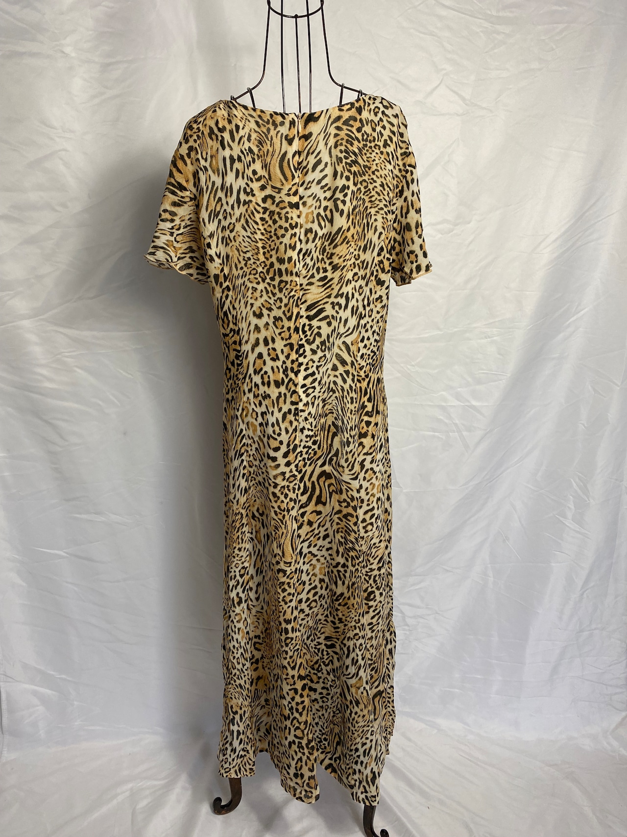 Leopard half sleeve dress