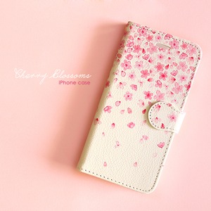 iPhone 手帳型スマホケース 【Cherry Blossoms】