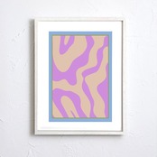 静寂の流れ xiiii｜繊細な曲線が生む静けさの抽象アートポスター｜北欧モダンに映えるミニマルデザイン｜A3ポスター