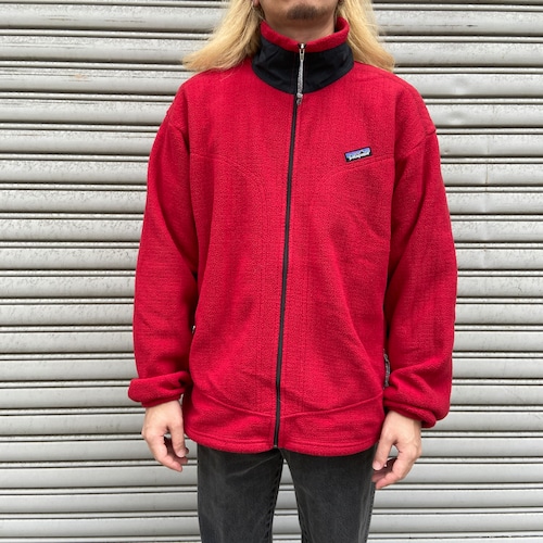 90s USA製 patagonia レギュレーター フリースジャケット 赤 L