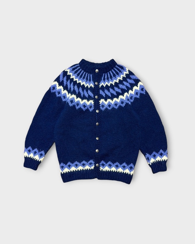 【VINTAGE】1980’s “The Handknitting Association of Iceland” Nordic Wool Cardigan