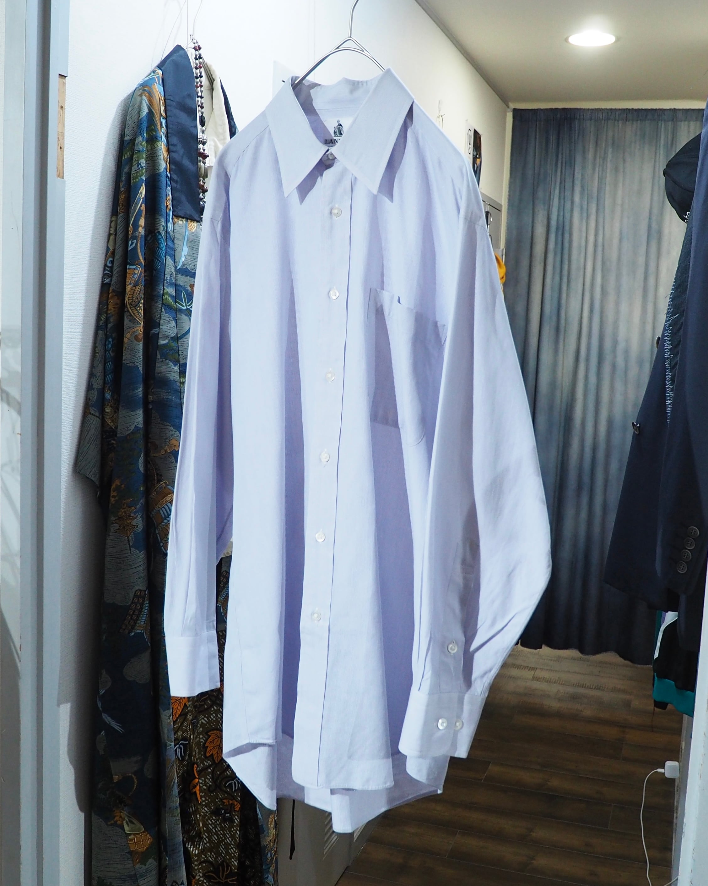 " LANVIN CLASSIQUE " Beautiful Lavender Purple color vintage Dress shirt