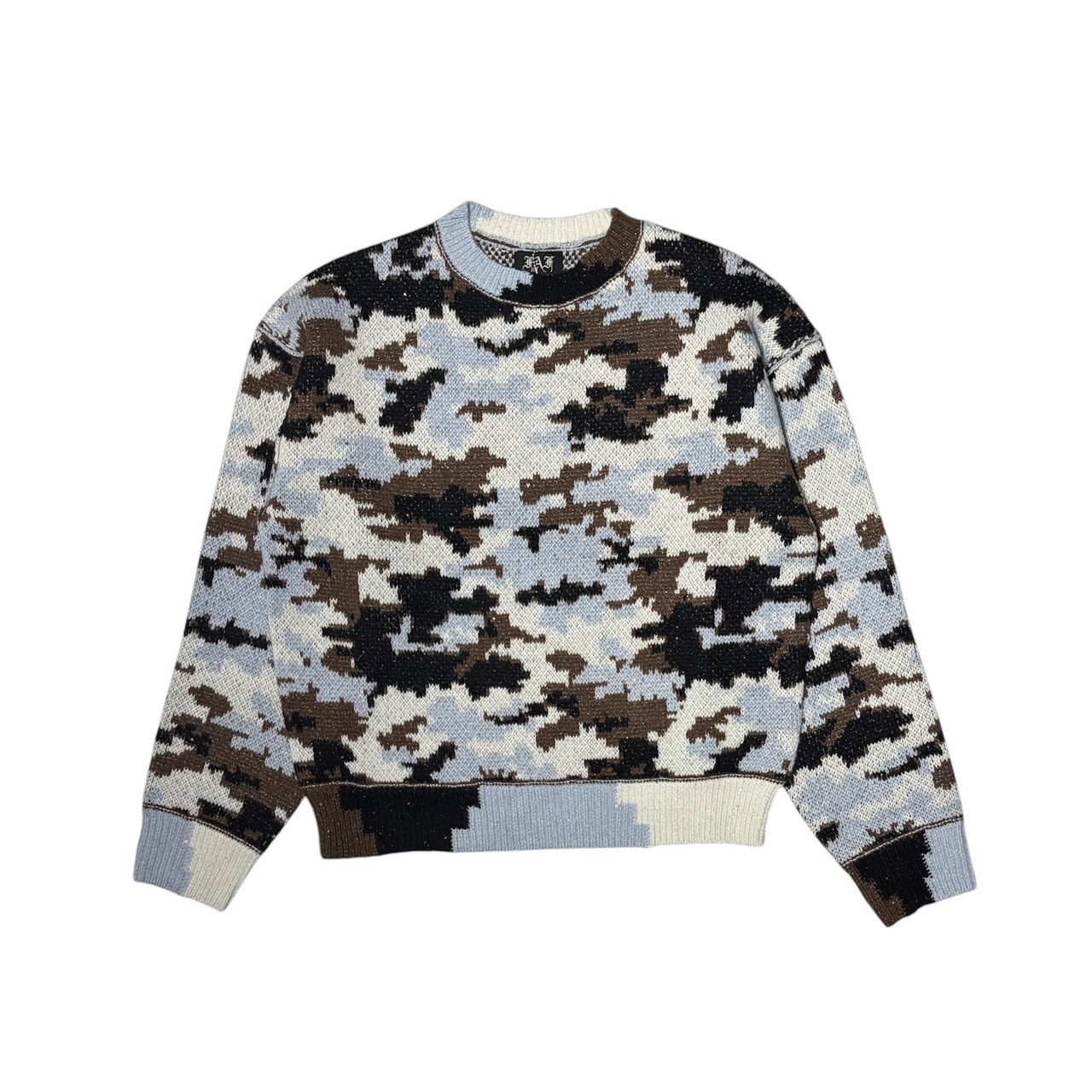 FAKE AS FLOWERS / WIK Camo Jacquard Knit